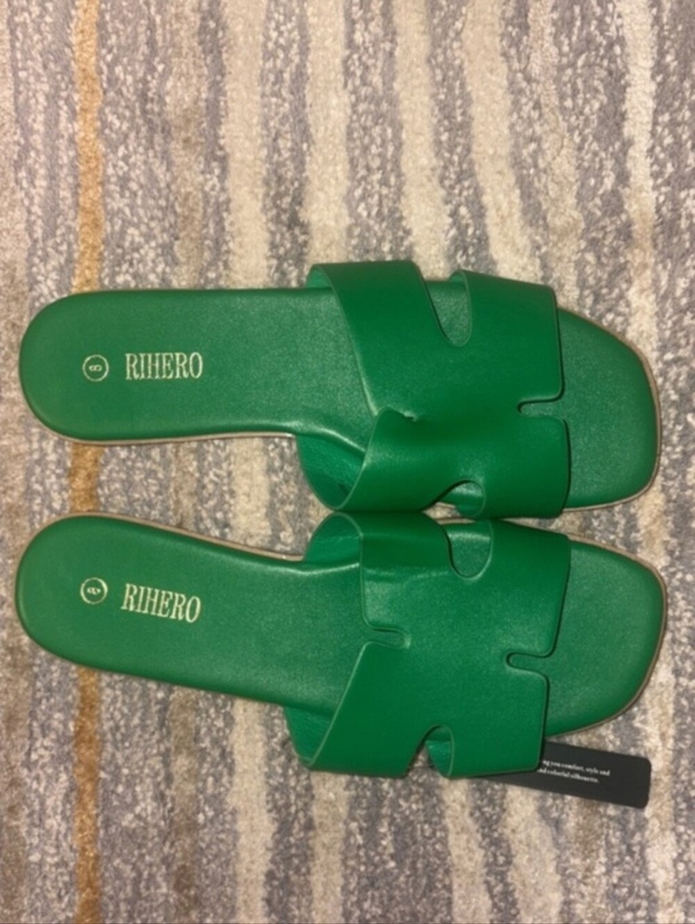 Green Slide Sandals for Women Size 8 NWOT